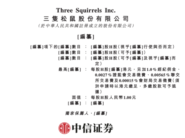 178炒股配资论坛网 三只松鼠拟在港上市，募集资金用于加强供应链等方向