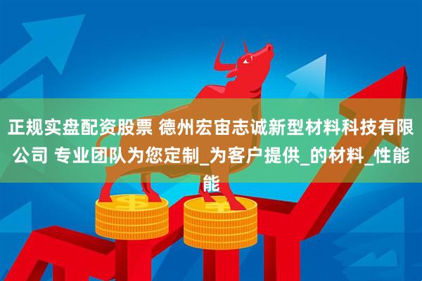 正规实盘配资股票 德州宏宙志诚新型材料科技有限公司 专业团队为您定制_为客户提供_的材料_性能